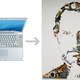 Illustration for article titled MacBook Pro Turned Into Tribute Portrait of Steve Jobs